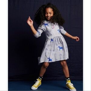 Tea Collection purple long sleeve horse print dress novelty print horses 2T